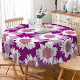 Lofaris Purple Flowers Spring Theme Round Tablecloth